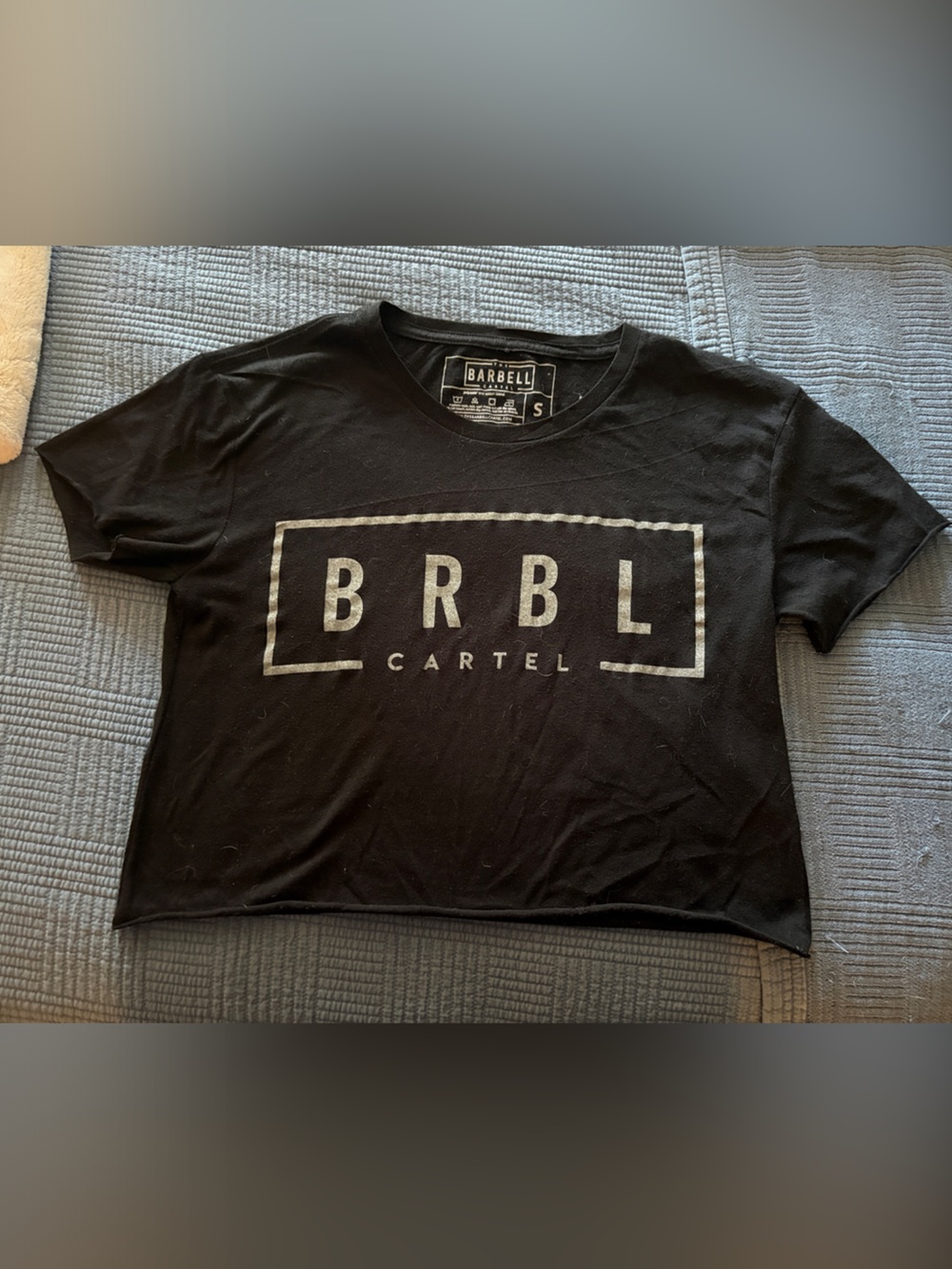 Barbell Cartel BRBL Black Crop Tee